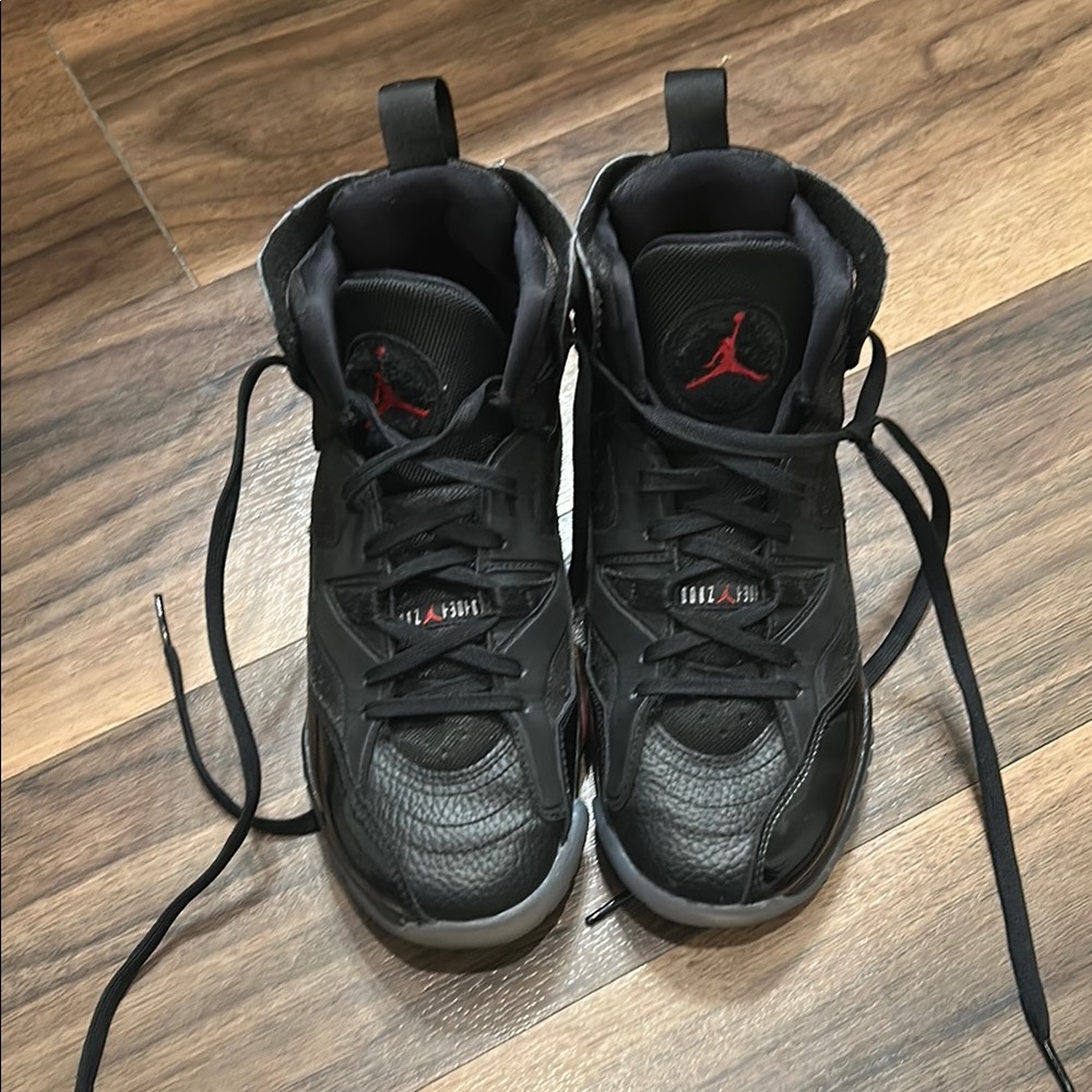 Jordan Black and Gray High-Top Sneakers
